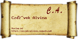 Czövek Alvina névjegykártya